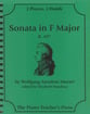 Sonata in F Min, K 497-2 Pno 4 Hand piano sheet music cover